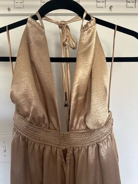 Look Into the Sun Gown in Calm Sand color by Free People